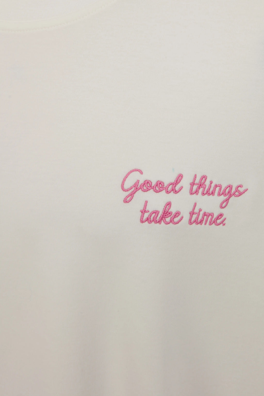 Good Things Take Time Oversize T-Shirt Ekru