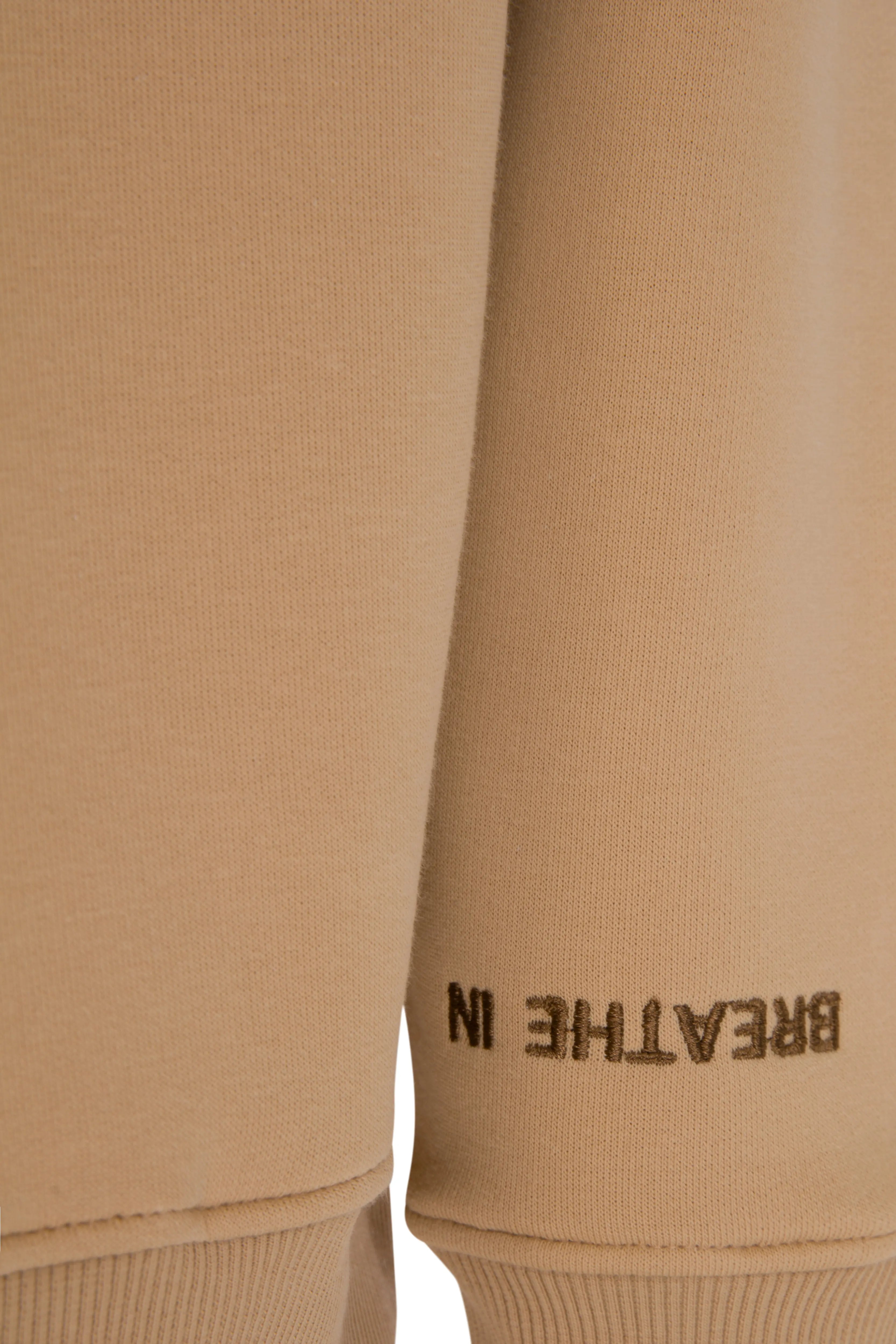 Breath In - Breath Out Oversize Sweatshirt Kahve